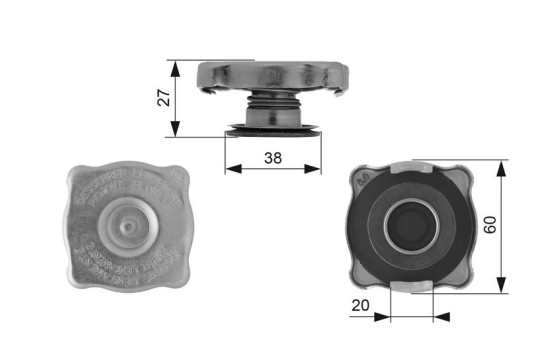 Sealing Cap, radiator RC129 Gates