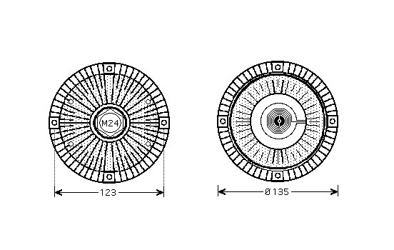 Clutch, radiator fan 0314740 Van Wezel