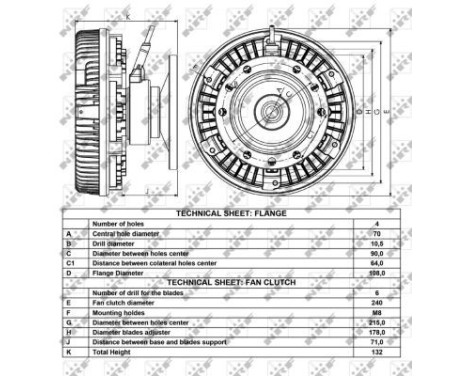 Clutch, radiator fan 49001 NRF, Image 2