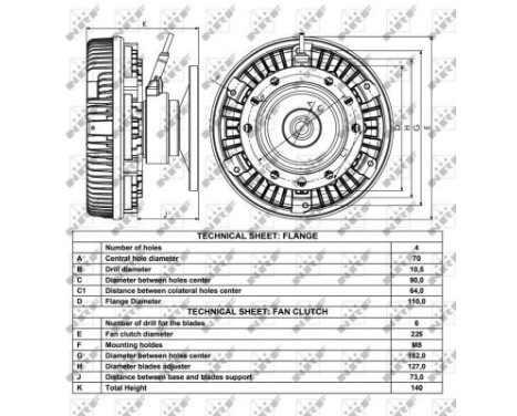 Clutch, radiator fan 49004 NRF, Image 2
