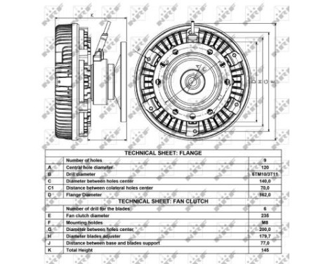 Clutch, radiator fan 49009 NRF, Image 2