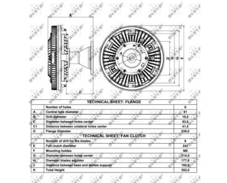 Clutch, radiator fan 49011 NRF, Image 5