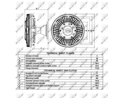 Clutch, radiator fan 49036 NRF