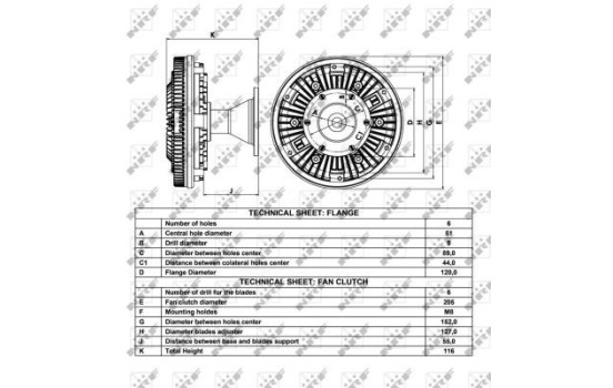 Clutch, radiator fan 49037 NRF, Image 4