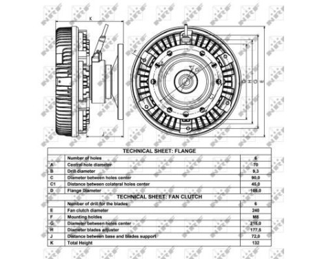 Clutch, radiator fan 49042 NRF