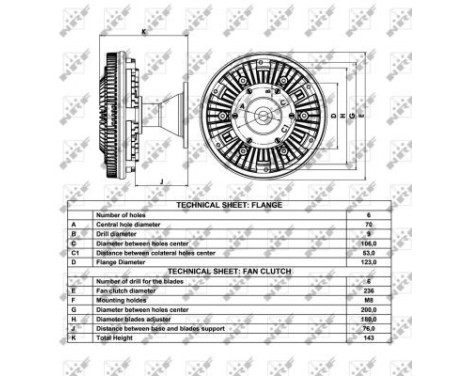 Clutch, radiator fan 49054 NRF, Image 4
