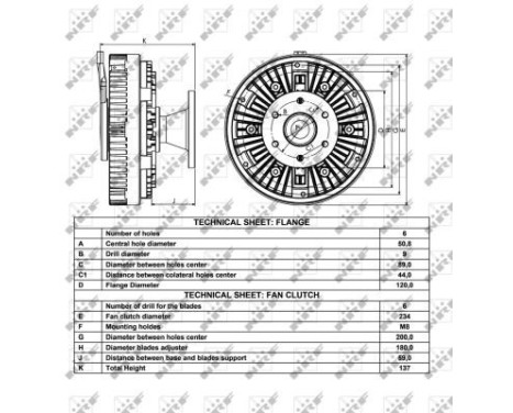 Clutch, radiator fan 49057 NRF