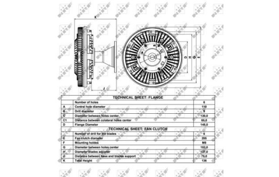 Clutch, radiator fan 49062 NRF