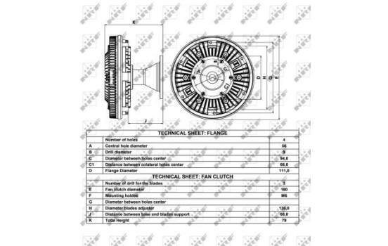 Clutch, radiator fan 49063 NRF, Image 2
