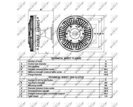 Clutch, radiator fan 49064 NRF