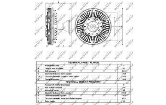 Clutch, radiator fan 49069 NRF, Image 4