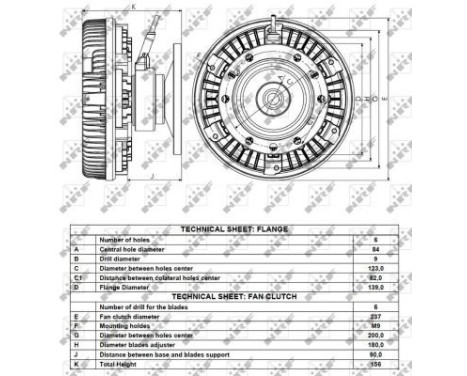 Clutch, radiator fan 49074 NRF, Image 2