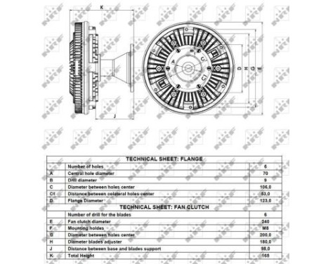 Clutch, radiator fan 49076 NRF, Image 2