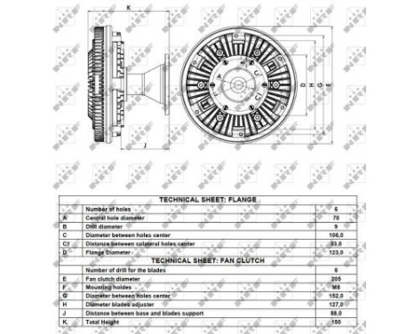Clutch, radiator fan 49079 NRF, Image 4