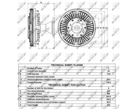 Clutch, radiator fan 49096 NRF, Image 4