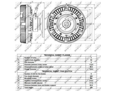 Clutch, radiator fan 49097 NRF, Image 4