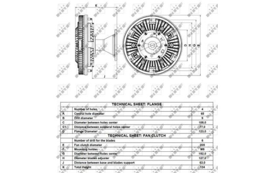 Clutch, radiator fan 49107 NRF, Image 3