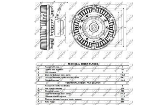 Clutch, radiator fan 49108 NRF, Image 4