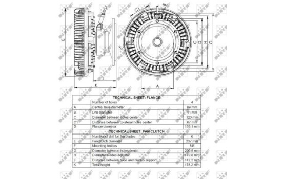 Clutch, radiator fan 49116 NRF, Image 3