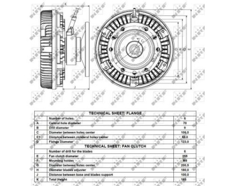 Clutch, radiator fan 49119 NRF