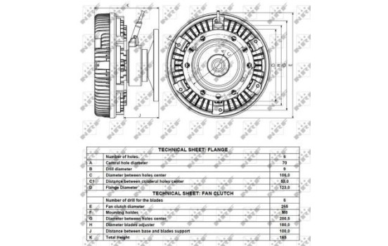 Clutch, radiator fan 49119 NRF