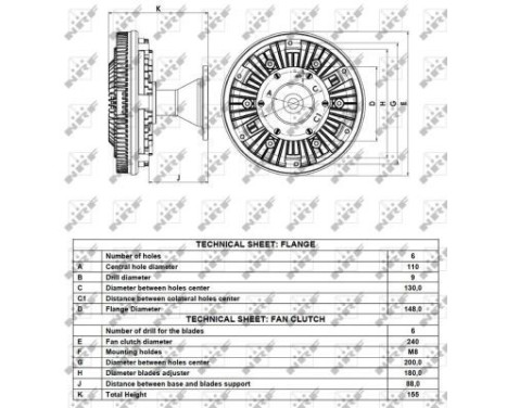 Clutch, radiator fan 49126 NRF, Image 4