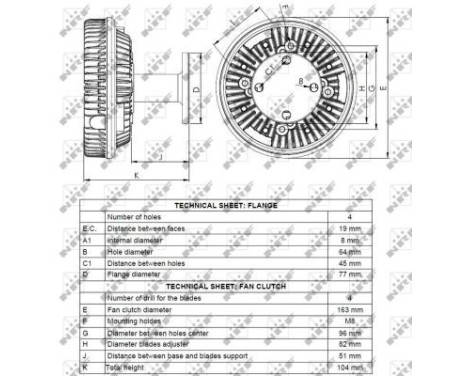 Clutch, radiator fan 49129 NRF, Image 5