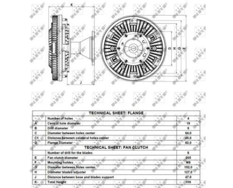 Clutch, radiator fan 49130 NRF, Image 4