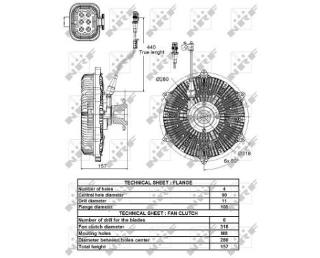 Clutch, radiator fan 49132 NRF, Image 3