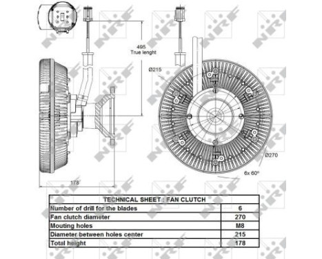 Clutch, radiator fan 49141 NRF, Image 4