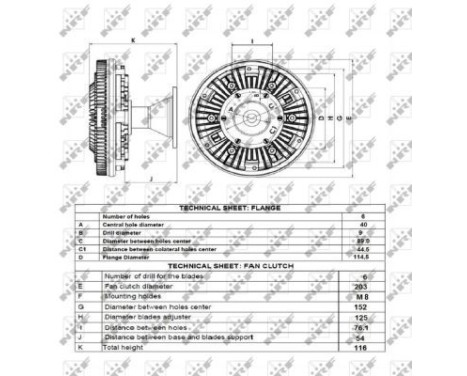 Clutch, radiator fan 49145 NRF, Image 5