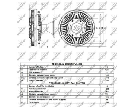 Clutch, radiator fan 49150 NRF, Image 4