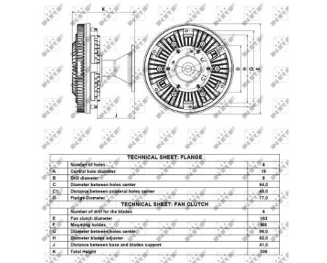 Clutch, radiator fan 49156 NRF, Image 4