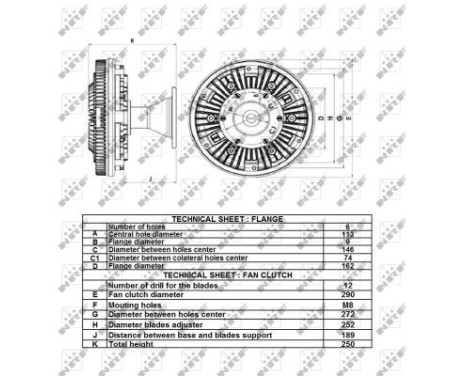 Clutch, radiator fan 49159 NRF, Image 3