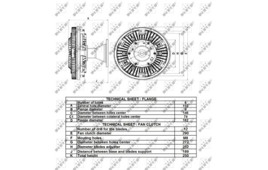Clutch, radiator fan 49159 NRF