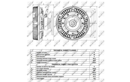 Clutch, radiator fan 49160 NRF, Image 2