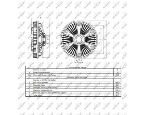 Clutch, radiator fan 49400 NRF, Image 3