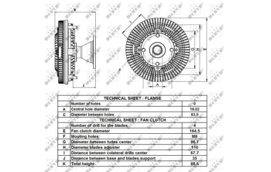 Clutch, radiator fan 49425 NRF, Image 4