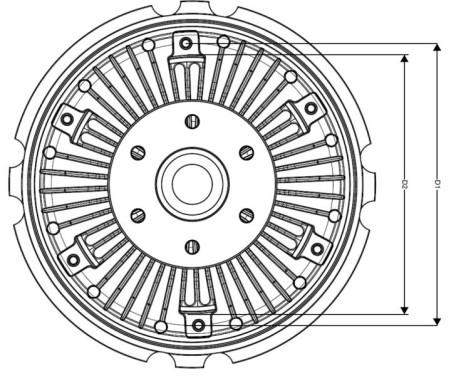 Clutch, radiator fan 49500 NRF