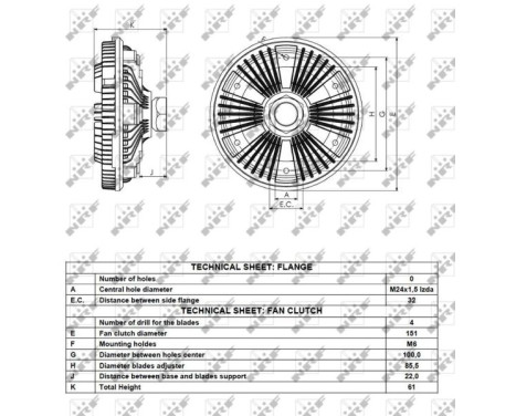 Clutch, radiator fan 49500 NRF, Image 5