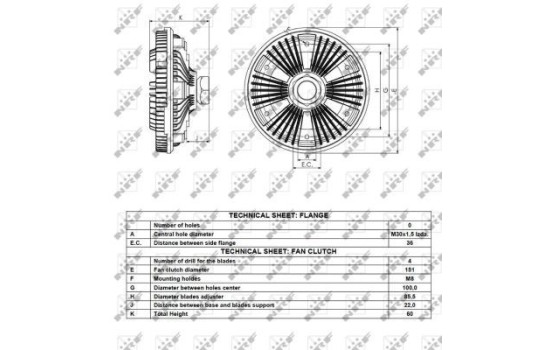 Clutch, radiator fan 49501 NRF, Image 3