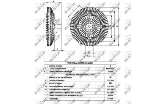 Clutch, radiator fan 49518 NRF, Image 2