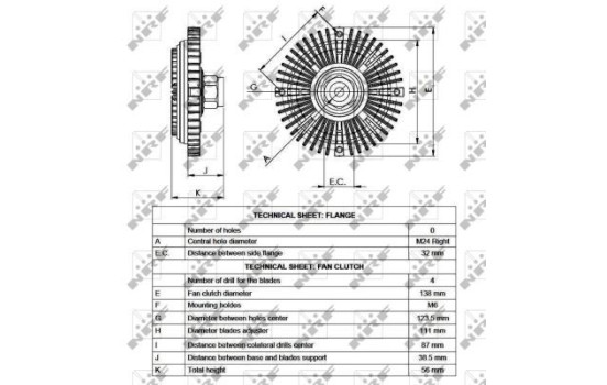 Clutch, radiator fan 49519 NRF