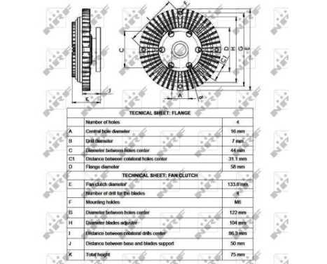 Clutch, radiator fan 49524 NRF, Image 2
