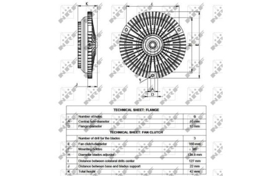 Clutch, radiator fan 49530 NRF