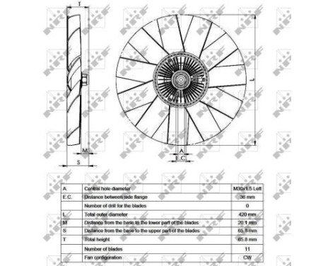 Clutch, radiator fan 49542 NRF, Image 4