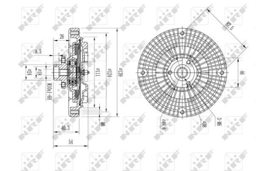 Clutch, radiator fan 49566 NRF