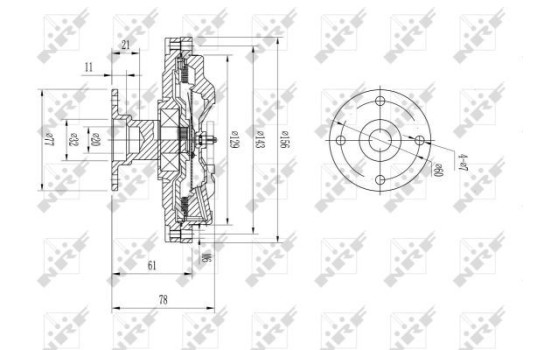 Clutch, radiator fan 49576 NRF