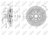 Clutch, radiator fan 49577 NRF