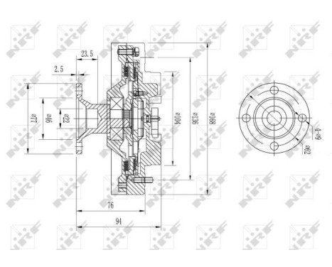 Clutch, radiator fan 49579 NRF, Image 5